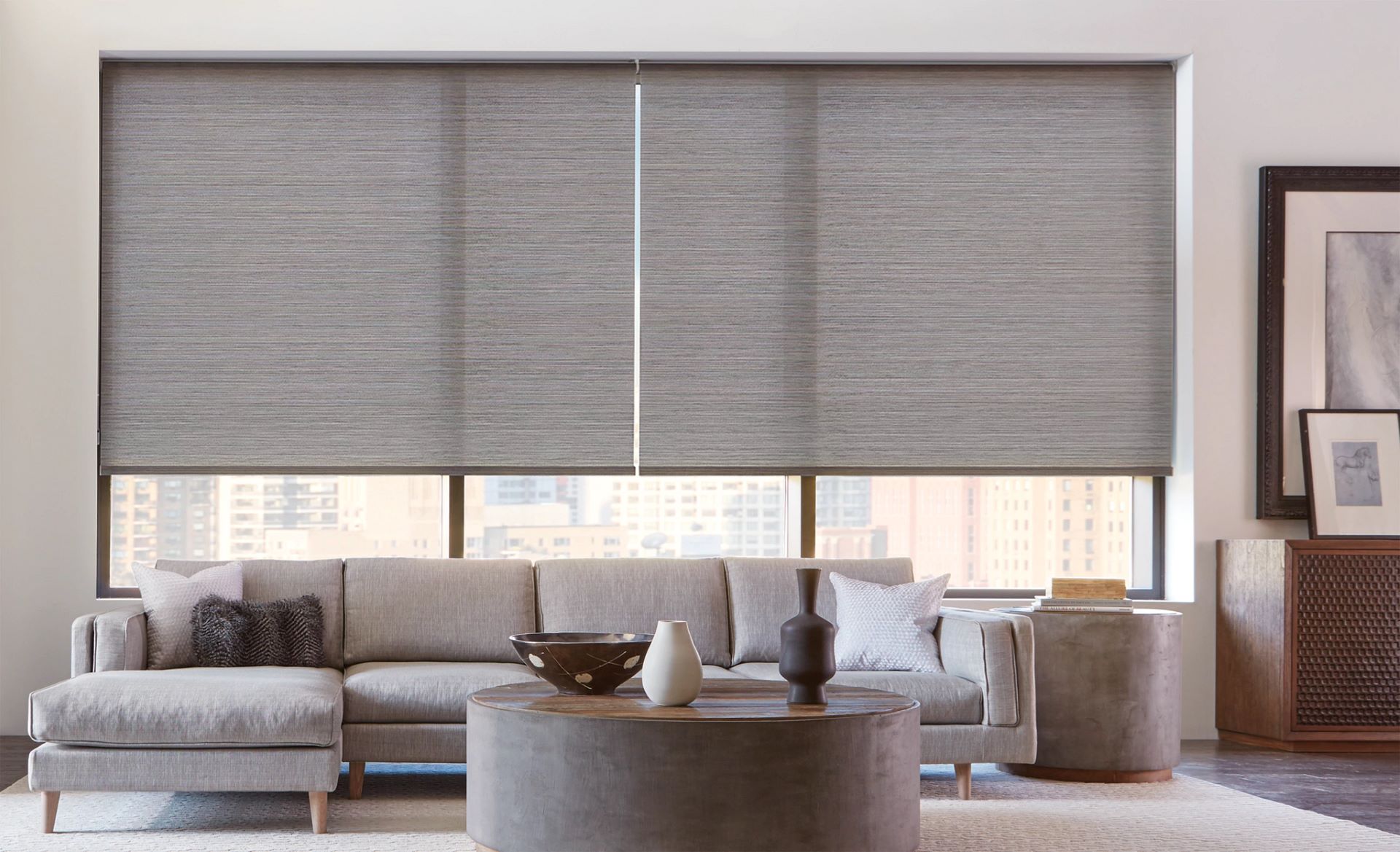 Solutions for wide width windows - split shades