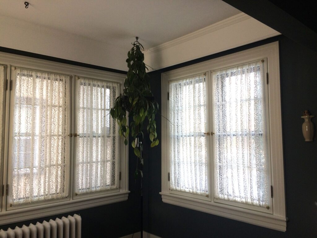 Swing in windows with custom sheers